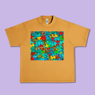 Autism Awareness Puzzle Urban Heavy Tee Designed By Barkaloodesign