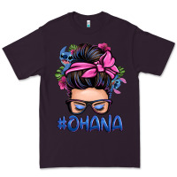 Plum ohana stitch messy bun Premium Tee - Zillion Design Studio