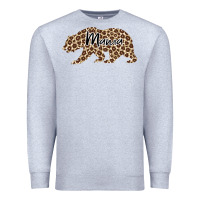 Heather Grey Mama Leopard Premium Sweatshirt - Bettercallsaul