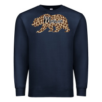 Navy Mama Leopard Premium Sweatshirt - Bettercallsaul