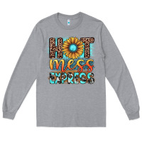 Heather Grey hot mess express Long Sleeve Tee - JahusDesignShop