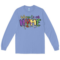 Colony Blue welcome to our home Long Sleeve Tee - MaliasSmallBusiness