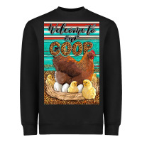 Black Western Welcome To Our Coop Heavyweight Sweatshirt - LillyAllenDesigns