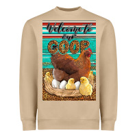 Mushroom Western Welcome To Our Coop Heavyweight Sweatshirt - LillyAllenDesigns