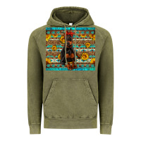 Vintage Olive doberman with western background Vintage Hoodie - Artiststas