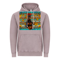 Vintage Zinc doberman with western background Vintage Hoodie - Artiststas