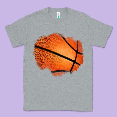 Leopard Basketball Patch Classic Tee Designed By Jasminsmagicworld