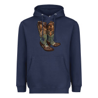 Navy cowgirl boots Heavyweight Hoodie - RanaPortraitStore