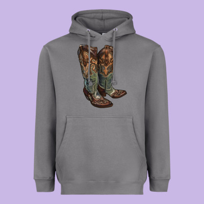 Cowgirl Boots Heavyweight Hoodie Designed By Ranaportraitstore
