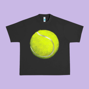 Tennis Bal Urban Heavy Tee Designed By Barkaloodesign
