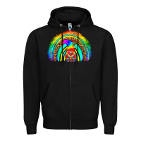 Black LGBTQ Pride Gnome Rainbow Zipper Hoodie - BundleAndBundleShop