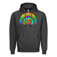 Charcoal Heather LGBTQ Pride Gnome Rainbow Zipper Hoodie - BundleAndBundleShop