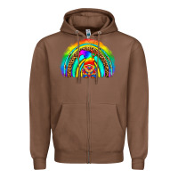 Chestnut LGBTQ Pride Gnome Rainbow Zipper Hoodie - BundleAndBundleShop