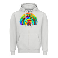 Dove Grey LGBTQ Pride Gnome Rainbow Zipper Hoodie - BundleAndBundleShop