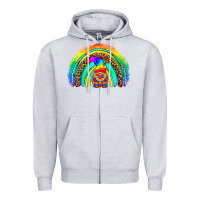 Heather Grey LGBTQ Pride Gnome Rainbow Zipper Hoodie - BundleAndBundleShop