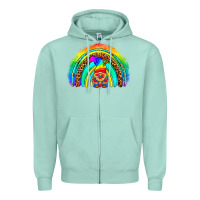 Seafoam LGBTQ Pride Gnome Rainbow Zipper Hoodie - BundleAndBundleShop