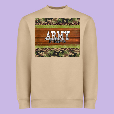 Army Mom Leopard Glitter Camouflage Heavyweight Sweatshirt Designed By Barkaloodesign