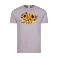 Vintage Zinc sunflower glitter leather patch Vintage Tee - AdoDesignShop