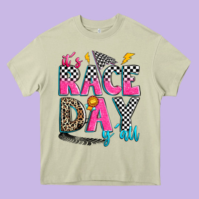 It's Race Day Y'all Heavy Core Tee Designed By Zillion Design Studio