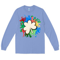 Colony Blue st patricks day shamrock autism Long Sleeve Tee - MaliasSmallBusiness