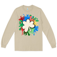 Mushroom st patricks day shamrock autism Long Sleeve Tee - MaliasSmallBusiness