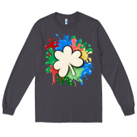 Smoke st patricks day shamrock autism Long Sleeve Tee - MaliasSmallBusiness