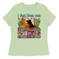 Matcha i just smile and say god bless Ladies Tee - Zillion Design Studio