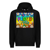Black LGBTQ+ proud ally with daisy Premium Hoodie - NancyCooperArtShop