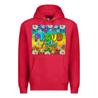 Cardinal LGBTQ+ proud ally with daisy Premium Hoodie - NancyCooperArtShop