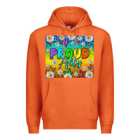 Carrot LGBTQ+ proud ally with daisy Premium Hoodie - NancyCooperArtShop