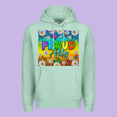 Lgbtq+ Proud Ally With Daisy Premium Hoodie Designed By Nancycooperartshop