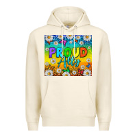 Tofu LGBTQ+ proud ally with daisy Premium Hoodie - NancyCooperArtShop