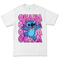 White ohana stitch Premium Tee - Zillion Design Studio