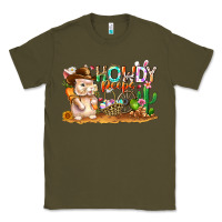 Army Green Easter Howdy Peeps Bunny Classic Tee - CowhideDigitalArt