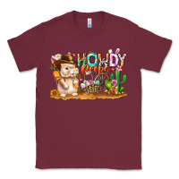 Burgundy Easter Howdy Peeps Bunny Classic Tee - CowhideDigitalArt