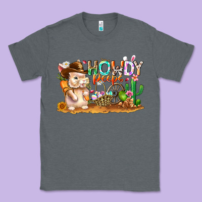 Easter Howdy Peeps Bunny Classic Tee Designed By Cowhidedigitalart