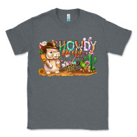 Charcoal Heather Easter Howdy Peeps Bunny Classic Tee - CowhideDigitalArt