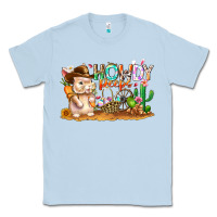 Dusty Blue Easter Howdy Peeps Bunny Classic Tee - CowhideDigitalArt