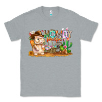 Heather Grey Easter Howdy Peeps Bunny Classic Tee - CowhideDigitalArt
