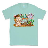 Seafoam Easter Howdy Peeps Bunny Classic Tee - CowhideDigitalArt