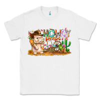 White Easter Howdy Peeps Bunny Classic Tee - CowhideDigitalArt