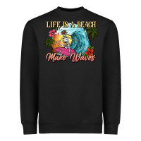 Black Life is a beach make waves skeleton Heavyweight Sweatshirt - NancyCooperArtShop