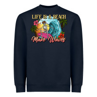 Navy Life is a beach make waves skeleton Heavyweight Sweatshirt - NancyCooperArtShop