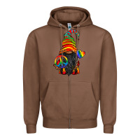 Chestnut LGBTQ+ Pride Gnome With Candy Zipper Hoodie - BundleAndBundleShop