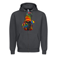 Smoke LGBTQ+ Pride Gnome With Candy Zipper Hoodie - BundleAndBundleShop