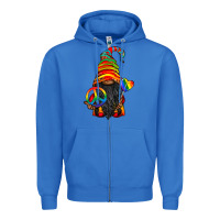 True Royal LGBTQ+ Pride Gnome With Candy Zipper Hoodie - BundleAndBundleShop