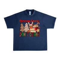 Navy Christmas Calories don't count Christmas tree cake Urban Heavy Tee - Jasminsmagicworld