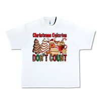 White Christmas Calories don't count Christmas tree cake Urban Heavy Tee - Jasminsmagicworld