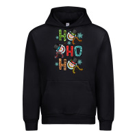 Black ho ho ho Urban Hoodie - OliviaCreatesArt