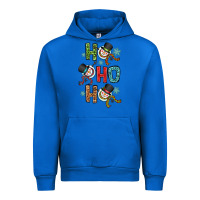 Cobalt ho ho ho Urban Hoodie - OliviaCreatesArt
